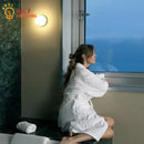 Modern translucent dimple potato chip wall lamp bedroom glass light