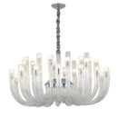 Modern transparent glass chandelier led hanging light dining room