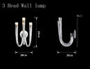 Modern transparent glass chandelier led hanging light dining room