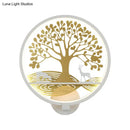 Modern tree of life wall lamp black & white bedroom mural light