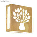Modern tree pattern bamboo wall light bedroom direct wired electric