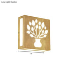 Modern tree pattern bamboo wall light bedroom direct wired electric