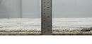 Modern Trellis Channel 6x8 Silver and Brown Natural Wool Hand Woven Rug