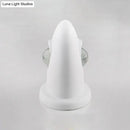 DecorBites™ LED Bedroom Wall Sconce Lamp with Contemporary Triangle Aluminum Shade and Black/White Finish in White/Warm Lighting