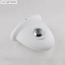 DecorBites™ LED Bedroom Wall Sconce Lamp with Contemporary Triangle Aluminum Shade and Black/White Finish in White/Warm Lighting