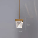 Modern triangular bronze crystal wall sconce for living room