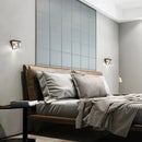 Modern triangular bronze crystal wall sconce for living room