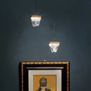 Modern triangular bronze crystal wall sconce for living room
