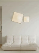 Modern triangular cream style wall lamp bedroom frosted glass sconce