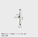 Modern twisted black dimming wall lights bedroom led sconce