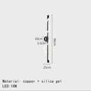 Modern twisted black dimming wall lights bedroom led sconce