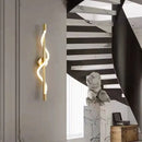 Modern twisted black dimming wall lights bedroom led sconce