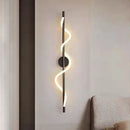 Modern twisted black dimming wall lights bedroom led sconce