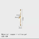 Modern twisted black dimming wall lights bedroom led sconce