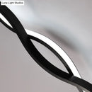 Modern twisted black & white led wall sconce bedroom light