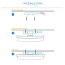 Modern ultra thin white led ceiling light for living room