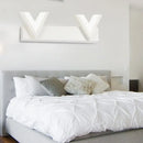 Modern v-shaped white led vanity light warm white bathroom mirror lamp