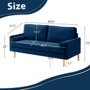 Modern Velvet Loveseat Sofa with Pillows for Comfort