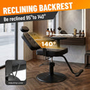 Modern Vintage Hydraulic PU Leather Reclining Barber Chair (SAK59102)