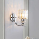 DecorBites™ Modern Wall Mount Lamp | 1 Bulb Sconce Light for Living Room | Chrome Finish with Crystal Cone/Cylinder Shade