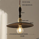 Modern walnut wood and clear glass cube pendant light dining room