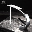 Modern waterfall black chrome basin faucet bathroom mixer tap