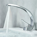 Modern waterfall black chrome basin faucet bathroom mixer tap