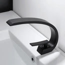 Modern waterfall black chrome basin faucet bathroom mixer tap