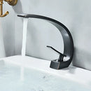 Modern waterfall black chrome basin faucet bathroom mixer tap