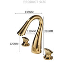 Modern waterfall black & gold basin faucet bathroom sink tap