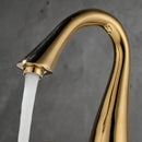 Modern waterfall black & gold basin faucet bathroom sink tap