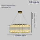 Modern wave decorbites golden chandelier living room led light