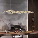 Modern wave glass elegant led pendant chandelier for dining room