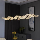 Modern wave glass elegant led pendant chandelier for dining room