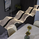Modern wave glass elegant led pendant chandelier for dining room