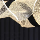 Modern wave glass elegant led pendant chandelier for dining room