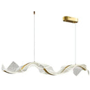 Modern wave gold acrylic led pendant lamp dining room