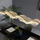Modern wave gold acrylic led pendant light dining room