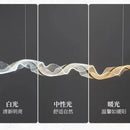 Modern wave gold acrylic led pendant light dining room