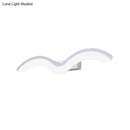 Modern wavelet black & white wall sconce bathroom led light