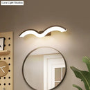 Modern wavelet black & white wall sconce bathroom led light
