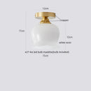 Modern wavy frosted glass decorbites led wood ceiling lamp bedroom