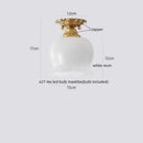 Modern wavy frosted glass decorbites led wood ceiling lamp bedroom