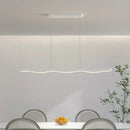 Modern wavy white cream style led ceiling lamp for living room