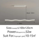 Modern wavy white cream style led ceiling lamp for living room