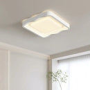 Modern wavy white cream style led ceiling lamp for living room
