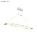DecorBites™ Wavy Line Minimalist Acrylic LED Island Pendant Light with Warm/White Glow