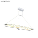 DecorBites™ Wavy Line Minimalist Acrylic LED Island Pendant Light with Warm/White Glow