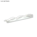 Modern wavy white twist acrylic vanity sconce bedroom wall light
