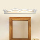 Modern wavy white twist acrylic vanity sconce bedroom wall light